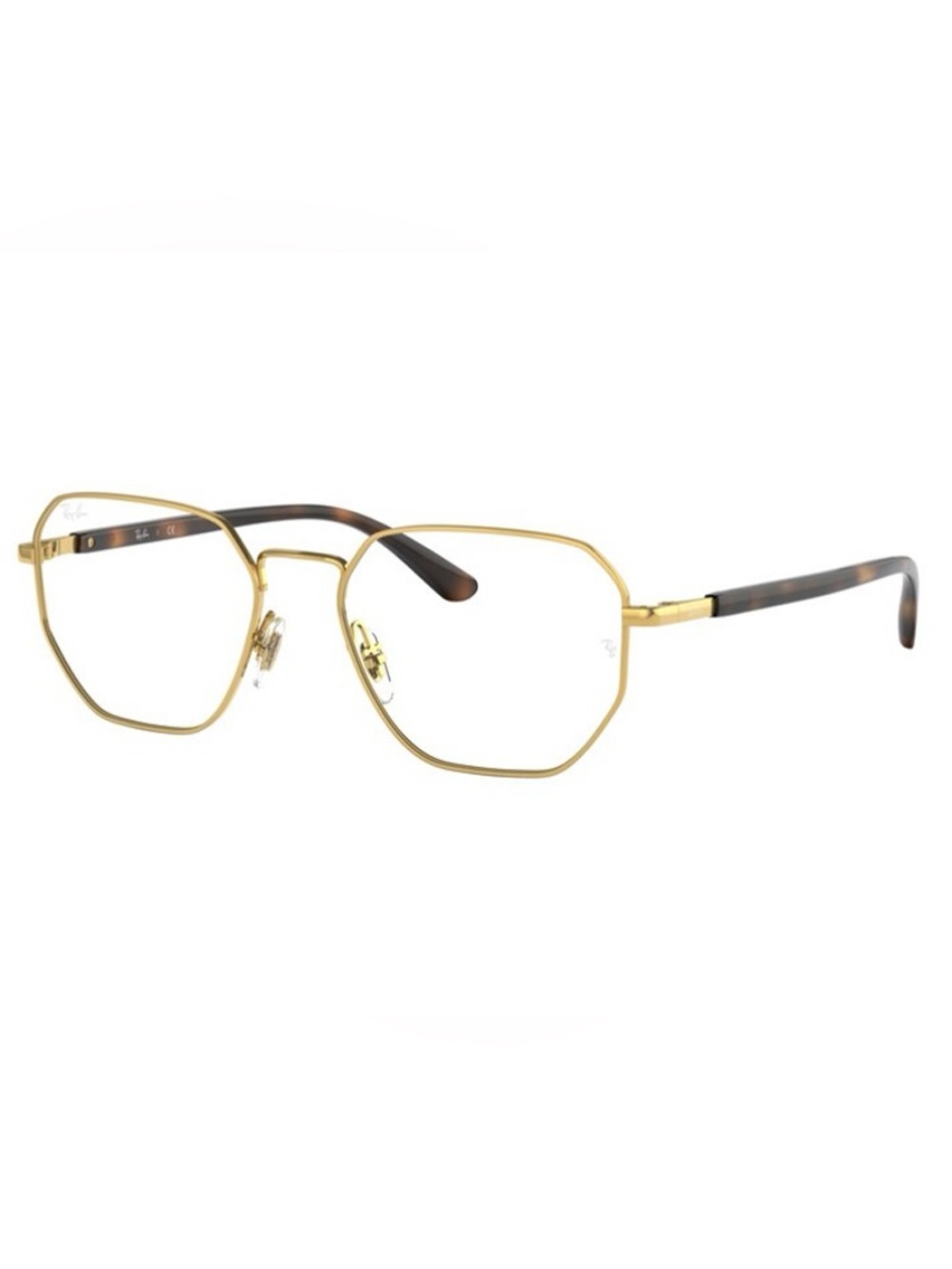 Ray-Ban 6471 Men’s Hexagonal Gold Tortoise Prescription Eye Glasses